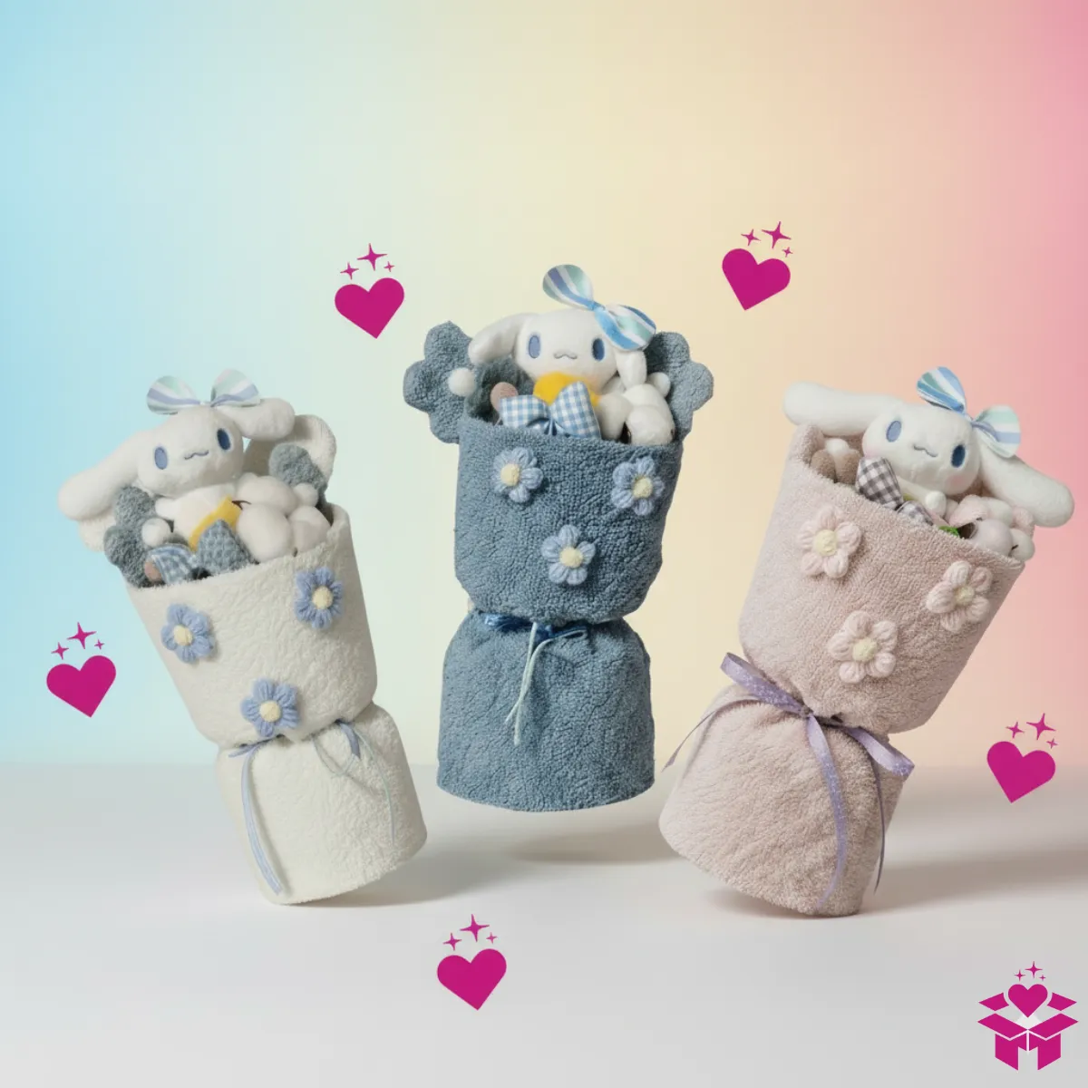 Ramo de peluche cilindro